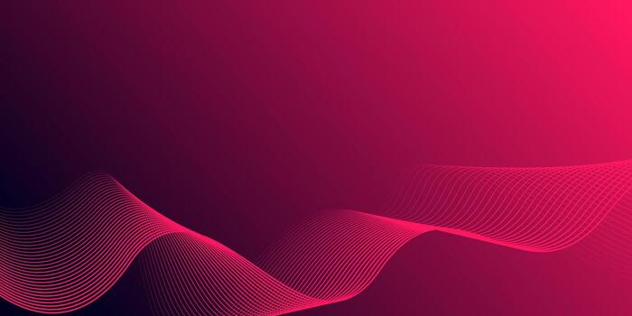 resumen brillante ola líneas en degradado rosado antecedentes. dinámica ola modelo. moderno fluido ondulado líneas. futurista tecnología concepto. traje para bandera, póster, cubrir, folleto, volante, sitio web vector