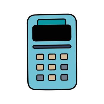 un funcional retro estilo ilustración de un calculadora vector