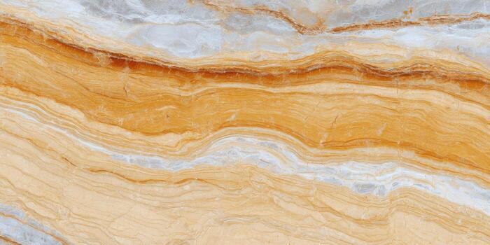 Marble Texture With Orange And White Veining. Natural Stone Pattern For Interior Design And Architecture photo