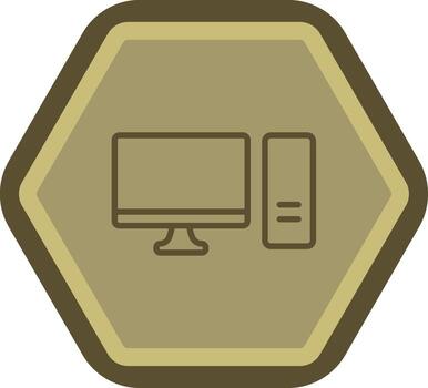 Computer Thin Line Element vector