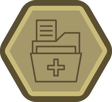 Midical Folder Isometric Web Illustration vector