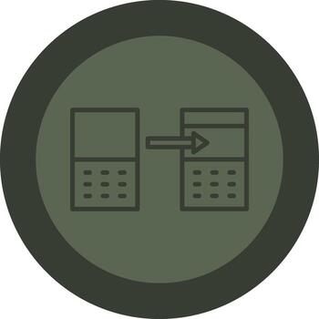 Data Transformation Wireframe App Design vector