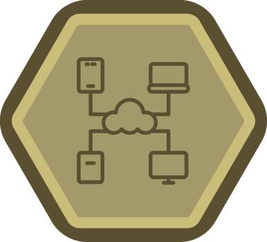 Cloud Service Interactive UI Design vector