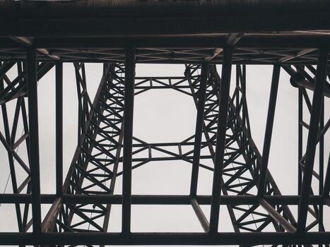 Industrial building steel frame texture for structural design photo