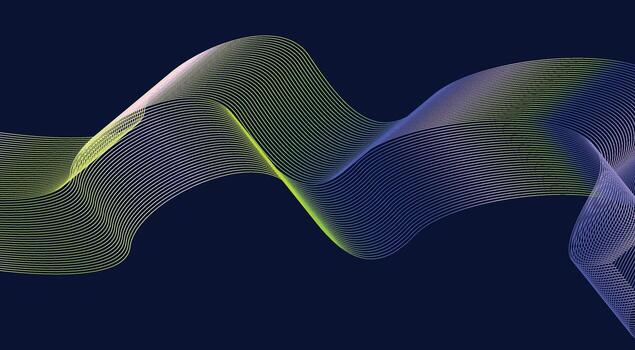 Wavy Blend Lines Abstract Background Blue Colorful Gradient Design Illustration vector