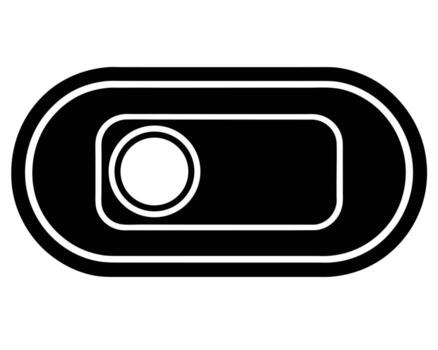 pulcro negro oval palanca cambiar icono minimalista gráfico diseño elemento para usuario interfaces, sitios web, y aplicaciones vector