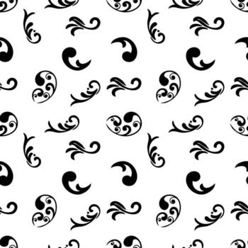 negro y blanco sin costura modelo con intrincado floral diseño elementos para elegante visual apelar. ideal para agregando sofisticación a ninguna proyecto vector