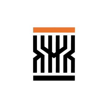 Abstract Geometric Logo Design with Modern Linear Elements vector