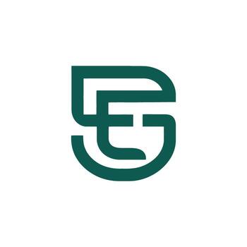 Sleek Monogram Emblem with Intertwined Initial Design vector