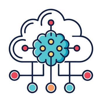 cloud computing icon. vector