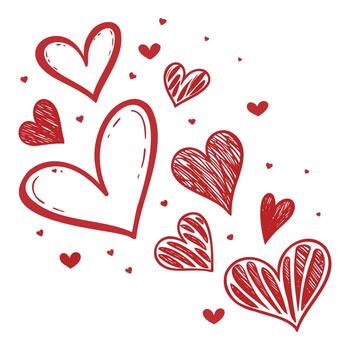 Set of Heart Shape Icons for App Interface vector