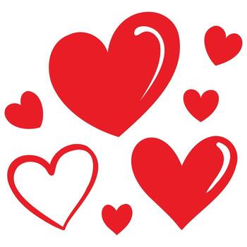 sencillo corazón icono conjunto para gráfico utilizar vector