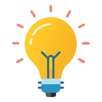 Light Bulb and Solution Graphic Design vector
