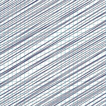 Countless diagonal lines form a structured design on white. vector