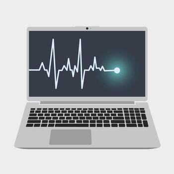 Shows the rhythm of the heart that beats on the monitor. Heart wave technology background. vector