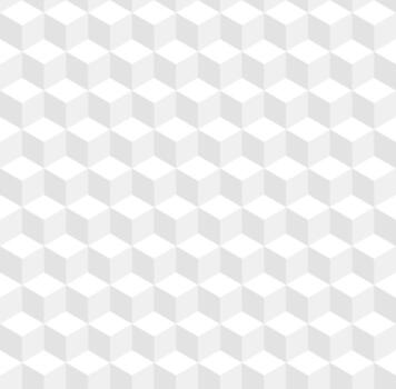 Seamless geometric pattern with 3d white cubes vector