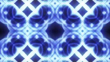 abstrakt blå och vit mönster med en stor siffra av cirklar video