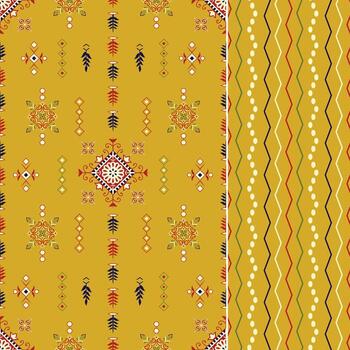 a yellow and black pattern with a geometric design vector