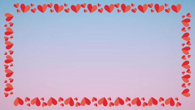 illustration of a rectangle with a heart frame vector