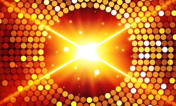 Glowing golden abstract background with a radiant starburst effect at the center. glamorous atmosphere. vector