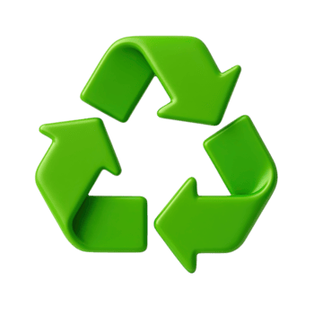 luminosa verde raccolta differenziata simbolo con frecce nel un' continuo ciclo continuo isolato su trasparente sfondo png