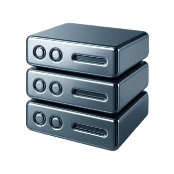 pilha do três metálico servidor unidades com circular botões e ventilação slots isolado em transparente fundo png