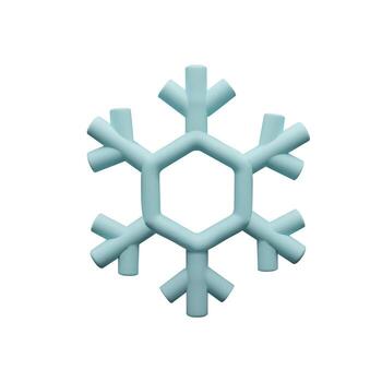 3d hexagon snowflake. Meteorology realistic element. symbol of cold, frost. Design element for winter season. Hexagon shape crystal in clay, plastic style vector