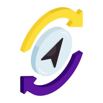 Creative isometric icon of cursor arrow vector