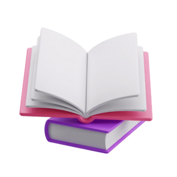 3d icono de apilar de libros aislado en transparente fondo, representando conocimiento y aprendizaje png