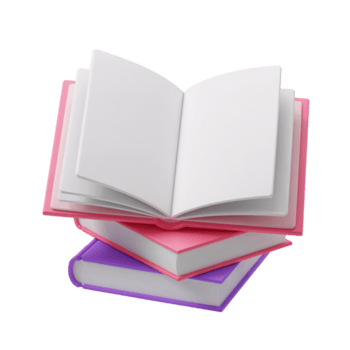 3d icono de apilar de abierto libros aislado en transparente fondo, un símbolo de educación y conocimiento png