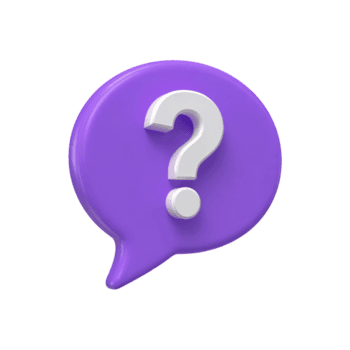 3d icona di 3d rendere di domanda marchio nel discorso bolla isolato su trasparente sfondo png