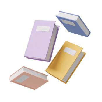 3d icono de apilar de vistoso libros aislado en transparente antecedentes en 3d hacer estilo png