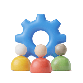 3d icona di lavoro di squadra e impostazioni concetto isolato su trasparente sfondo, 3d interpretazione stile png