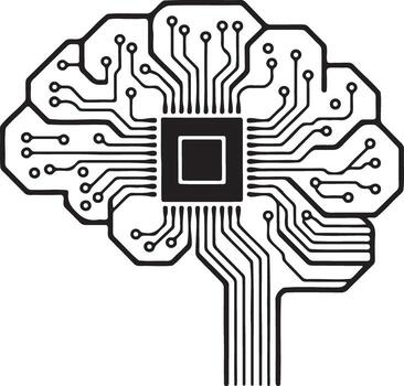 Abstract neural network with central processor chip design vector