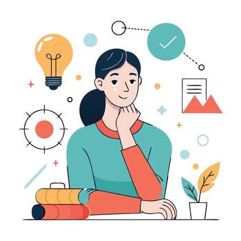 Creative Thinking and Problem Solving Concept vector