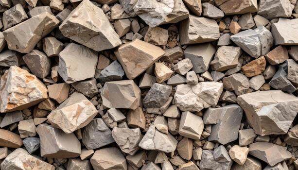 Close up breccia rock angular clasts fine matrix earthy wallpaper background representing geological texture detail suitable for natural design photo