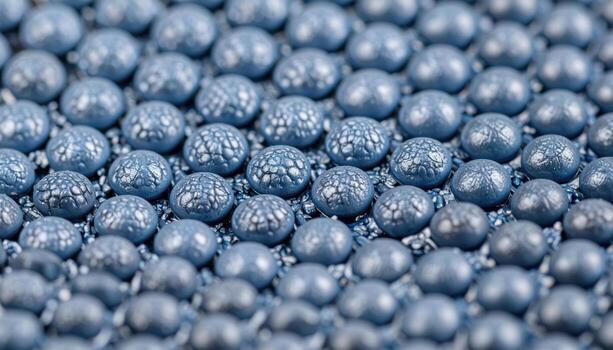 Close up PTFE non stick micro dot pattern blue gray wallpaper background representing material detail suitable for industrial design photo