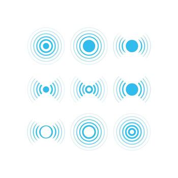 A versatile set of radar, sonar, and signal icons. Ideal for technology, communication, scanning, and wireless connectivity projects. Perfect for UI UX design vector