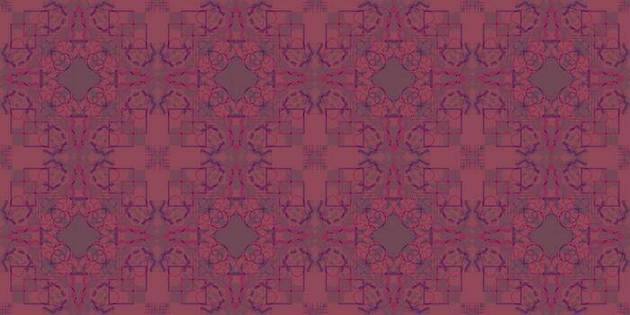 decorativo ornamental antecedentes con repitiendo formas resumen geométrico modelo en rojo y púrpura antecedentes. Arte línea ornamental sin costura modelo. sin costura calidoscópico diseño con floral motivo vector