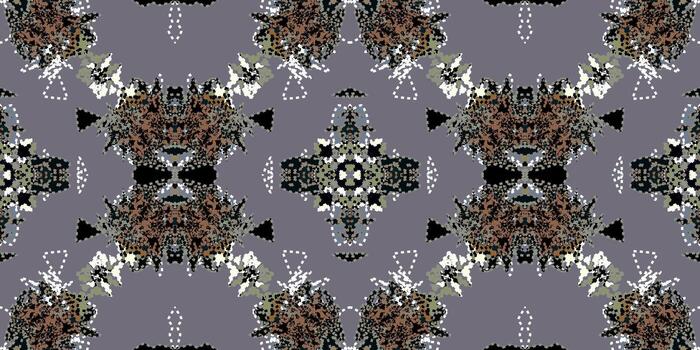 texturizado resumen antecedentes sin costura modelo. sin costura bohemio punto modelo . resumen superficie con parecido a un coral detalles . repitiendo modelo en marrón, verde, y gris vector