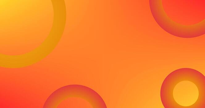 Abstract background with circles in orange and yellow Gradient and Copy Space vector