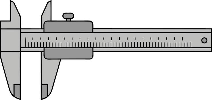 Engineering Slide Calipers Creative Design Mechanical Slide Calipers Drawing vector
