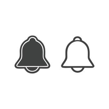 Art of two bell icons, each offering a unique style for notifications vector