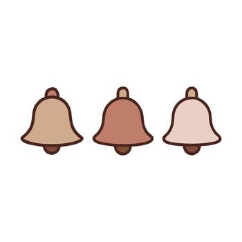 Art of three charming bells, perfect for adding a whimsical touch vector