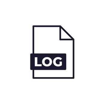 Log file icon on white vector