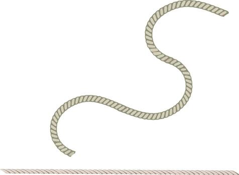 Set of ropes forming different shapes on white background vector