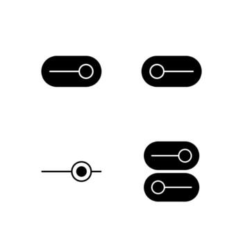 Toggle On Toggle Off Slider and Switch Solid Icon Set for Modern Web System vector