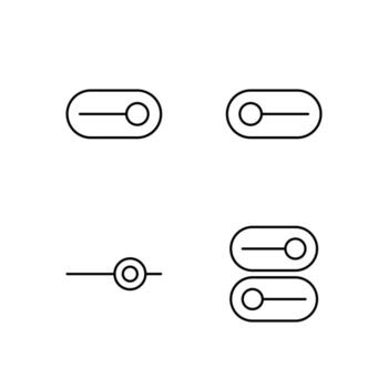 Toggle On Toggle Off Slider and Switch Line Icon Set for Digital Platform Design vector
