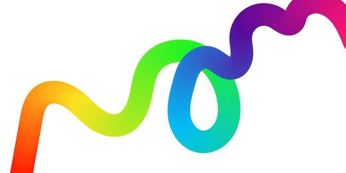 Rainbow Gradient Waves Abstract Background Design vector