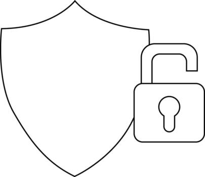 proteger icono y abierto candado icono con blanco antecedentes vector